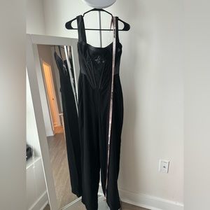 House of CB - MYLENE Black Corset Jumpsuit